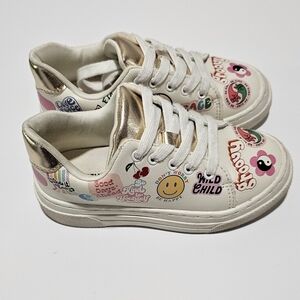 Steve Madden Toddler Girls Shoes  Be Happy Sneaker Size 11 Gold Pink